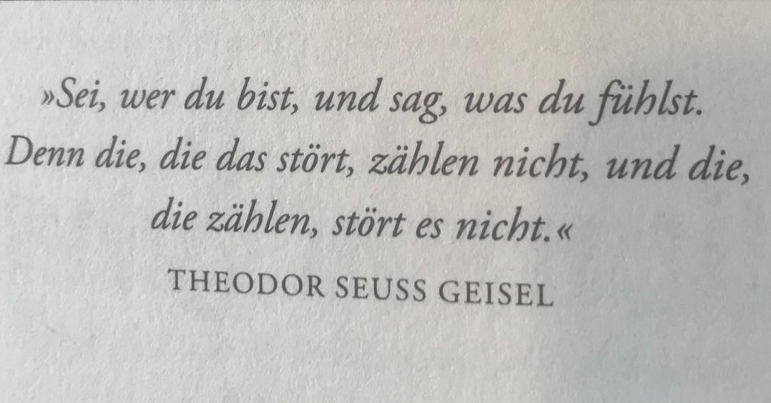 Wer du bist, und sag, was du fühlst