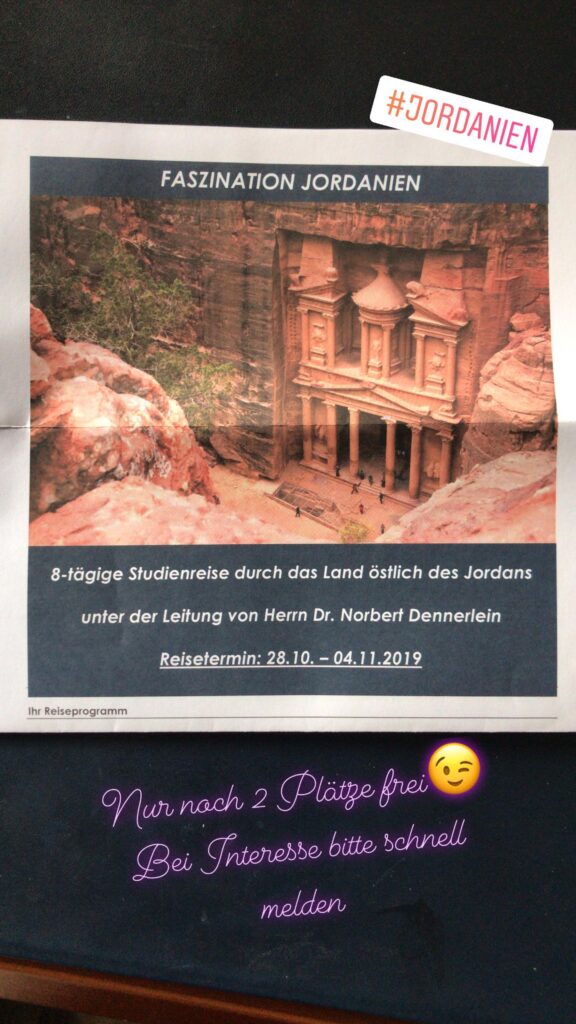 Dr. Norbert Dennerlein: I apathy JORDANIEN Be er bo ES 3: er > 8 - tägige