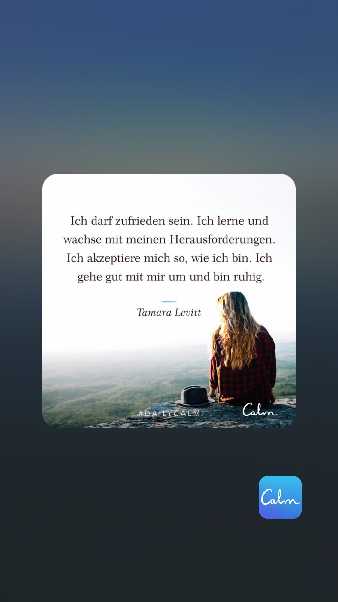 Ich darf zufrieden sein