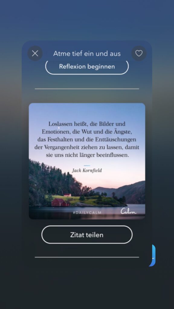 Dr. Norbert Dennerlein: Atme tief ein und aus OD ( Reflexion beginnen ) Loslassen heißt, die Bilder