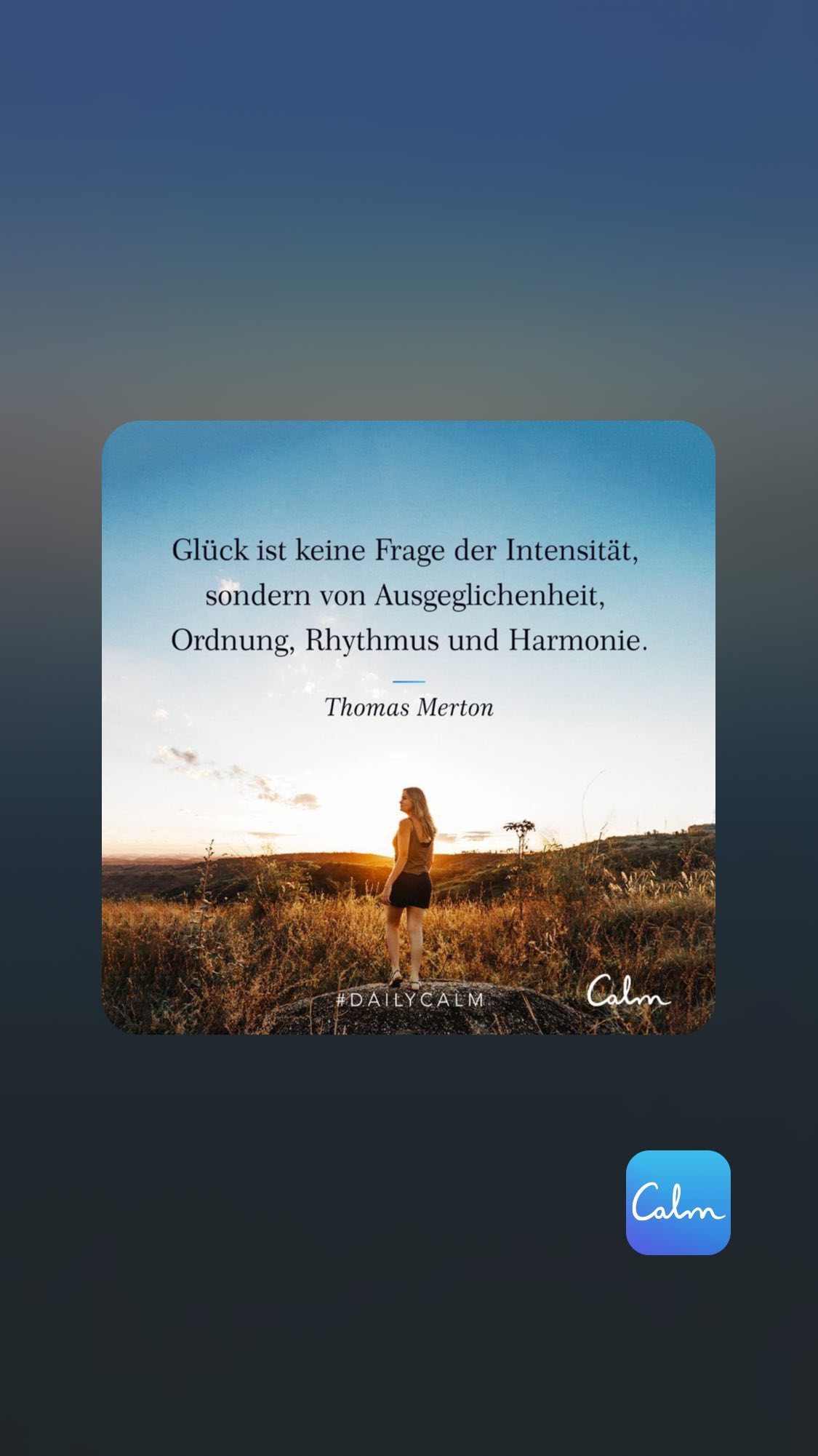 Glück ist keine Frage der Intensität, sondern von Ausgeglichenheit, Ordnung, Rhythmus und Harmonie