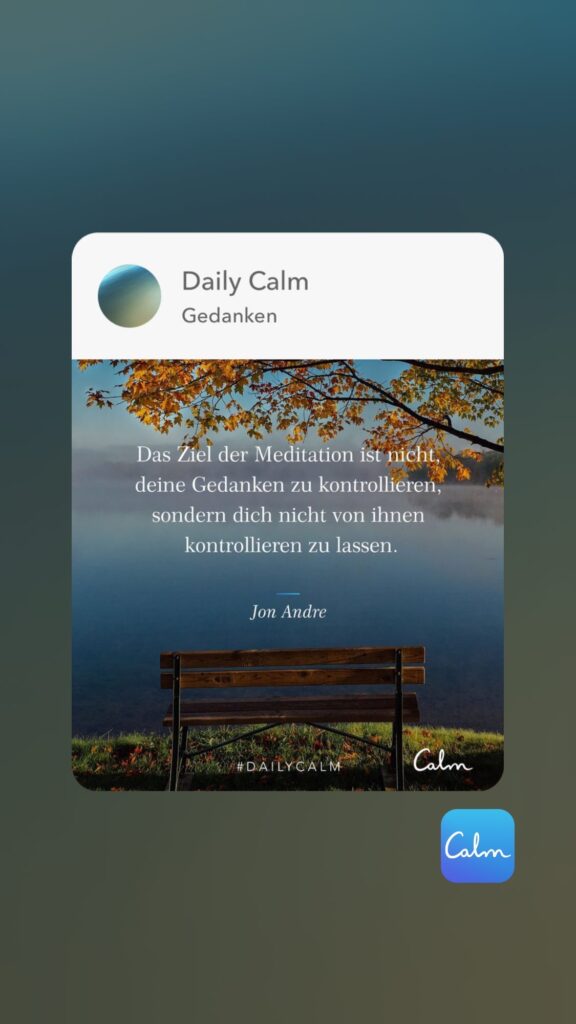 Dr. Norbert Dennerlein: Daily Calm Gedanken sondern dich nicht von ihnen kontrollieren zu lassen