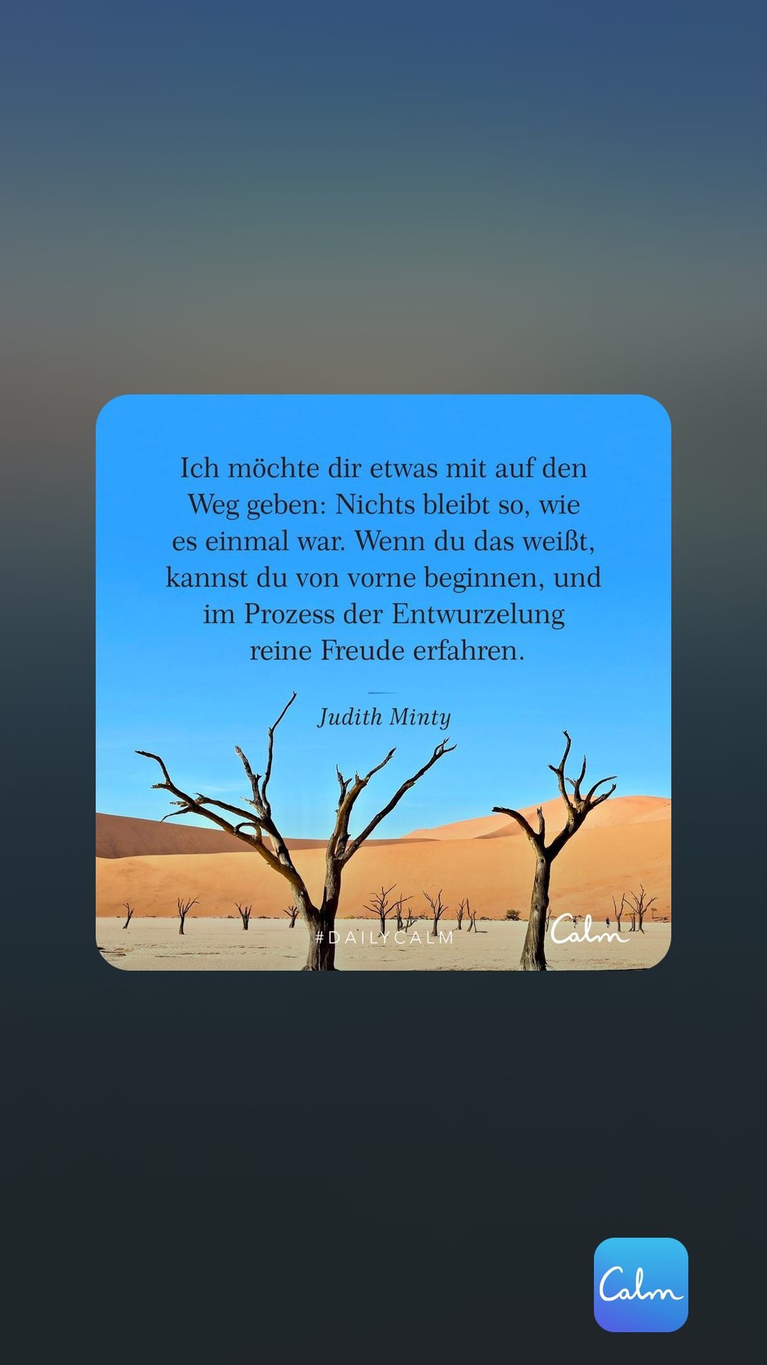 Januar 2022 - (4): Ich möchte dir etwas mit auf den Weg geben: Nichts bleibt so, wie es 1 Ich möchte dir etwas mit auf den Weg geben: Nichts bleibt so, wie es