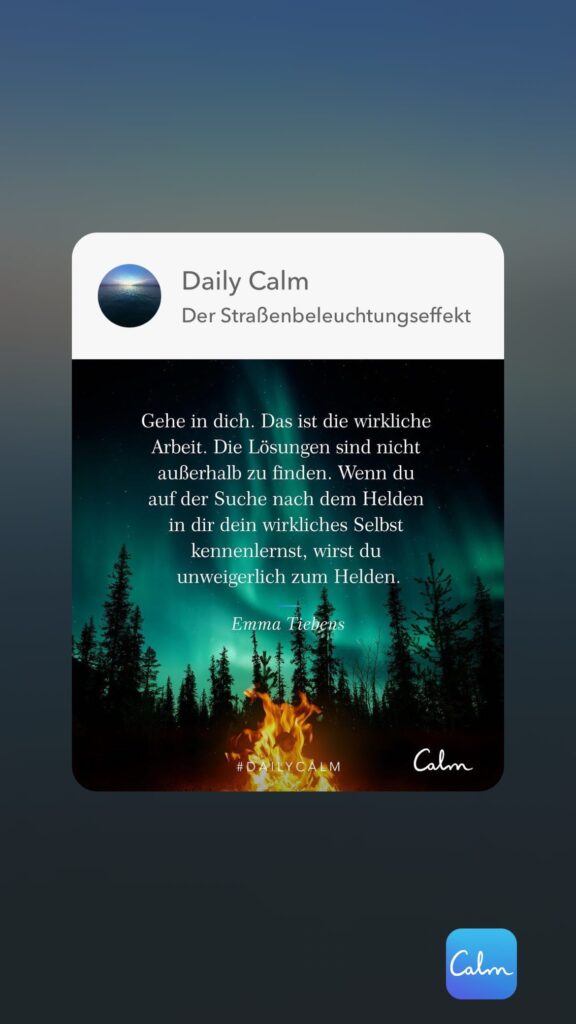 Dr. Norbert Dennerlein: Daily Calm Der Straßenbeleuchtungseffekt Gehe in dich