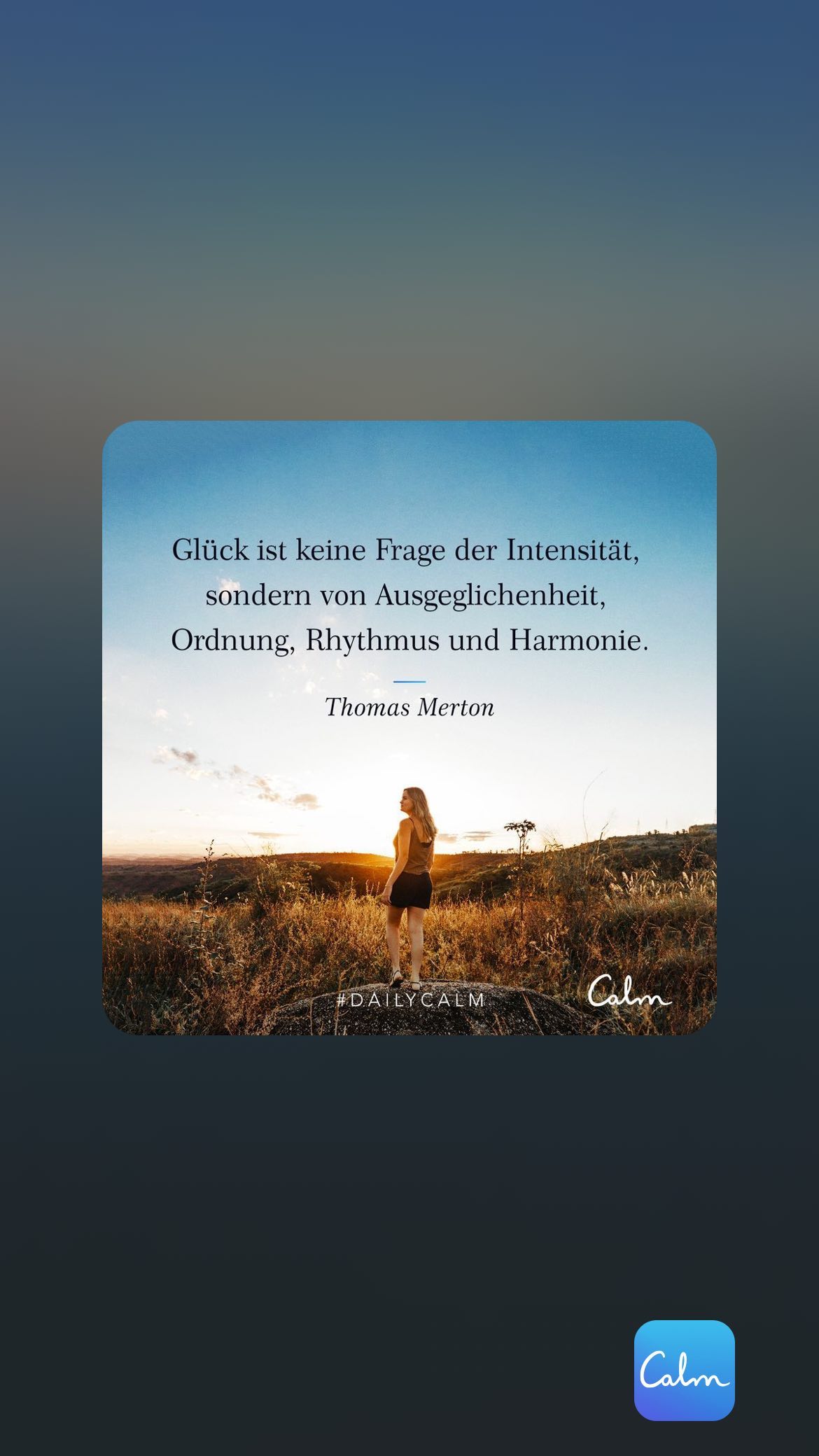 Glück ist keine Frage der Intensität, sondern von Ausgeglichenheit, Ordnung, Rhythmus und Harmonie