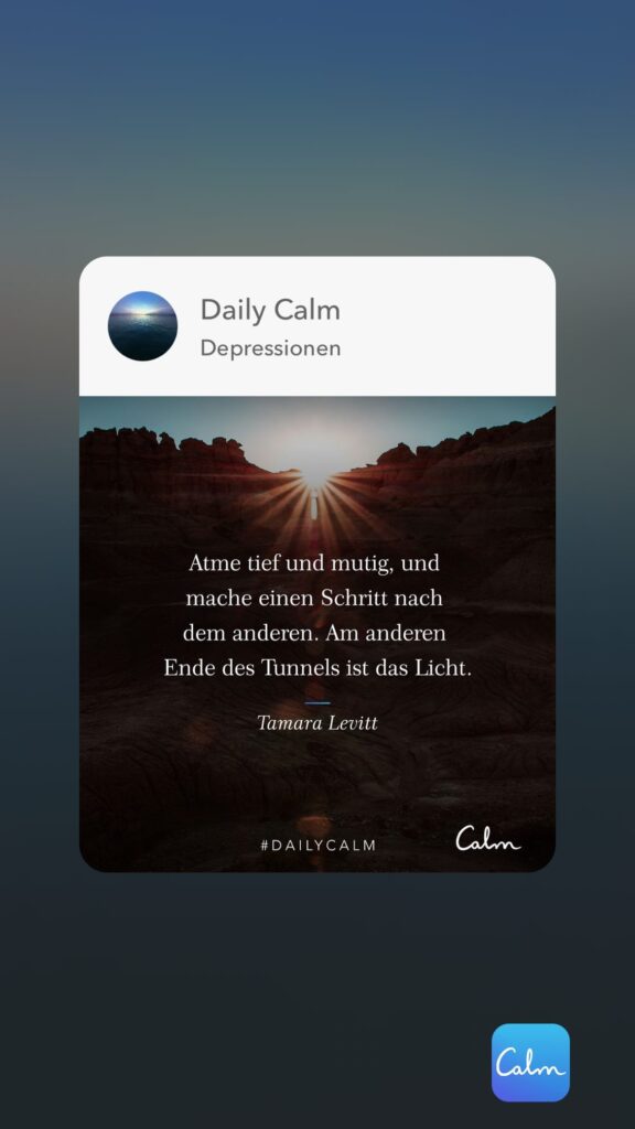 Dr. Norbert Dennerlein: Daily Calm Depressionen Atme tief und mutig, und mache einen Schritt nach dem anderen