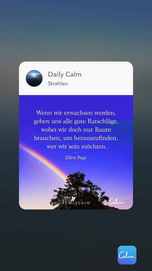 Dr. Norbert Dennerlein: Daily Calm Strahlen Wenn wir erwachsen werden, geben uns alle gute Ratschläge, wobei wir