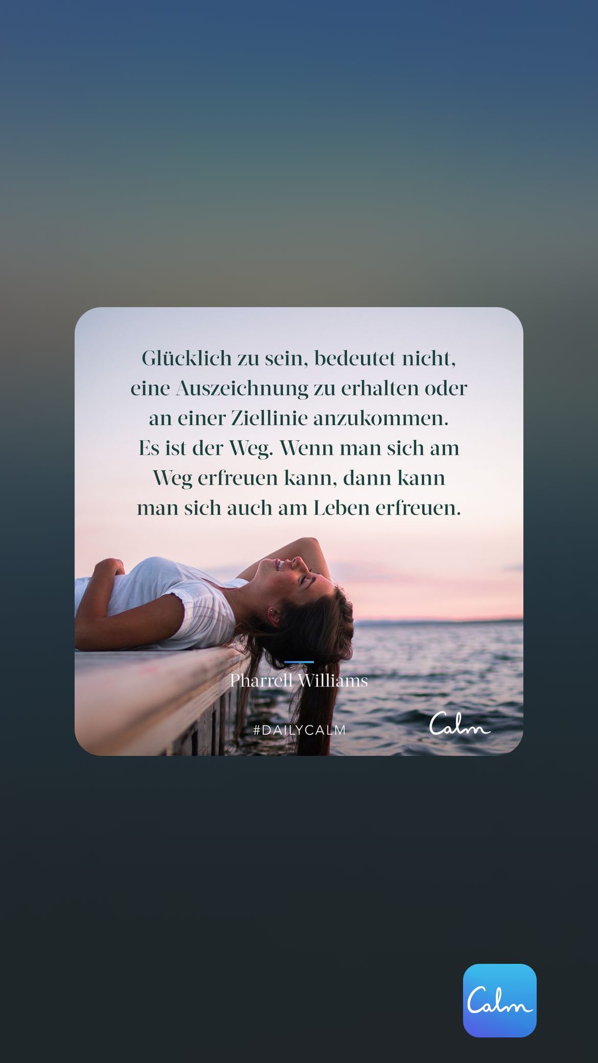 Glücklich zu sein, bedeutet nicht, eine Auszeichnung zu erhalten oder an einer Ziellinie anzukommen