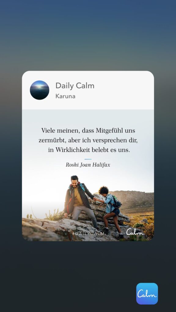 Dr. Norbert Dennerlein: Daily Calm Karuna Viele meinen, dass Mitgefühl uns zermürbt, aber ich versprechen dir, in
