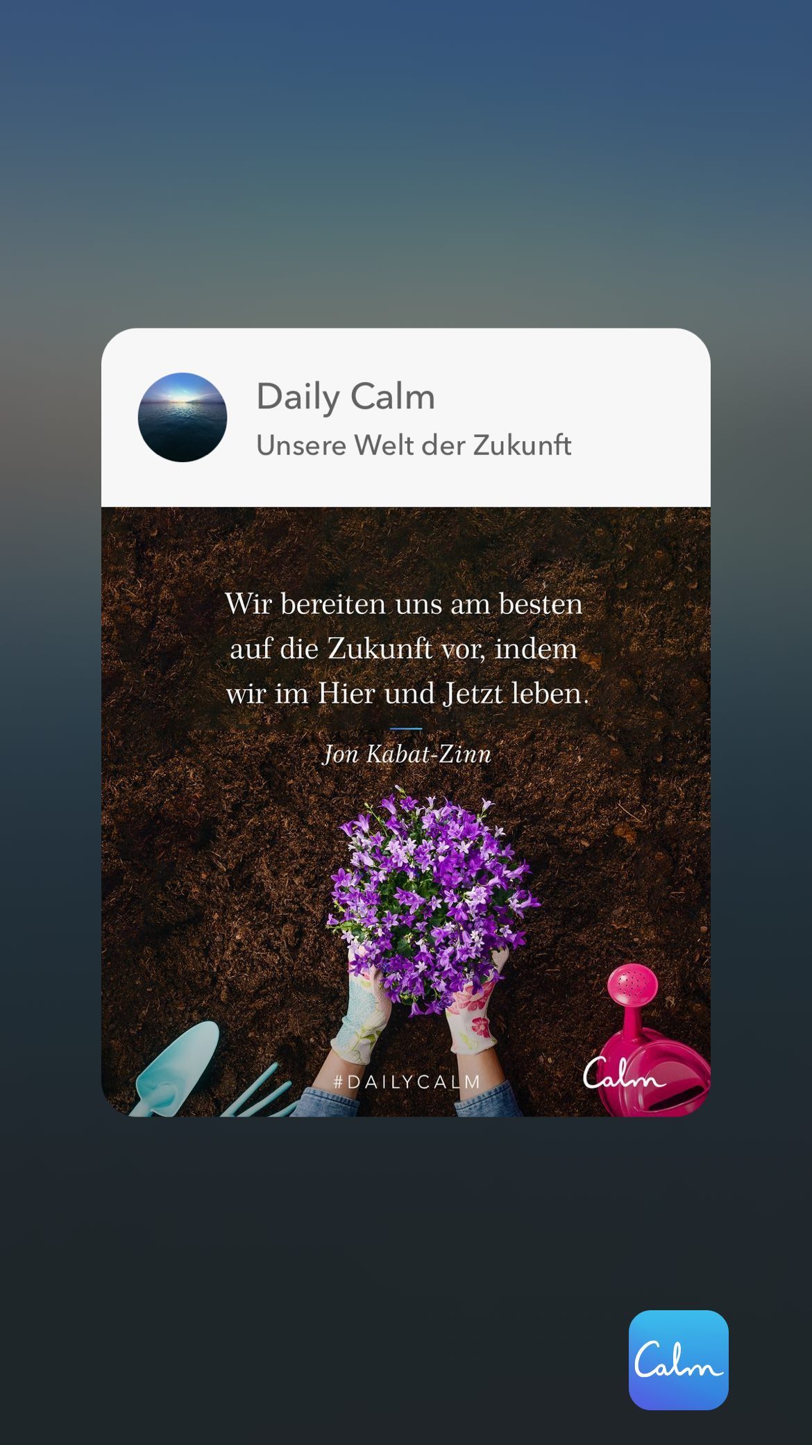 Daily Calm Unsere Welt der Zukunft Wir bereiten uns am besten auf die Zukunft