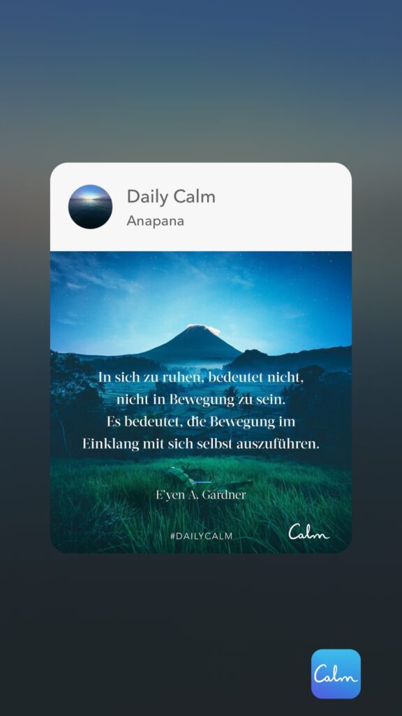 Dr. Norbert Dennerlein: Daily Calm Anapana „In sich zu ruhe