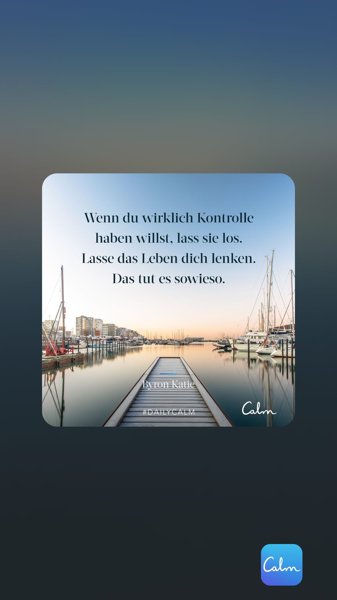 Wenn du wirklich Kontrolle haben willst, lass sie los