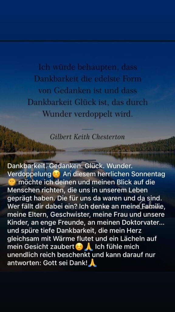 Dr. Norbert Dennerlein: Herrlichen Sonnentag einen Blick auf die Menschen