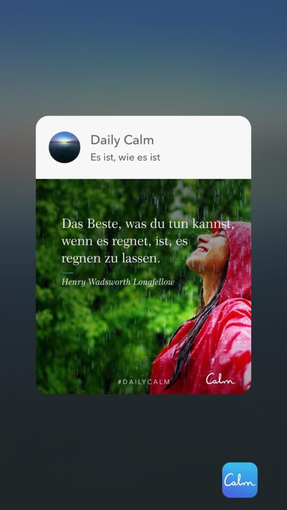 Dr. Norbert Dennerlein: Daily Calm Es ist, wie es ist Das Beste, was du tun kann wenn