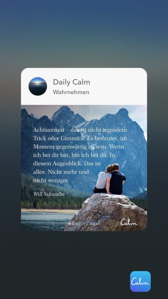 Dr. Norbert Dennerlein: Daily Calm Wahrnehmen Trick oder Gimmick Es bedeutet, a, Y Moment gegenwärtig TR, Wenn