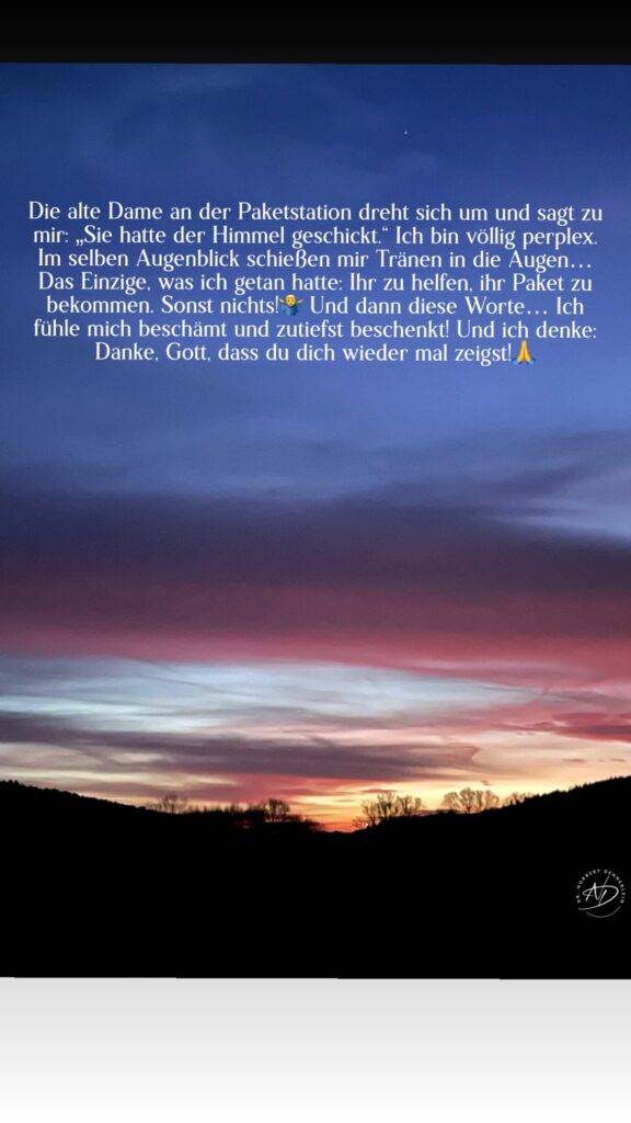 Dr. Norbert Dennerlein: Die alte Dame an der Paketstation dreht sich um und sagt zu mir: „Sie