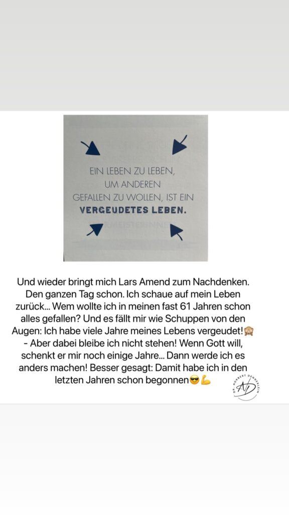 Dr. Norbert Dennerlein: Und wieder bringt mich Lars Amend zum Nachdenken