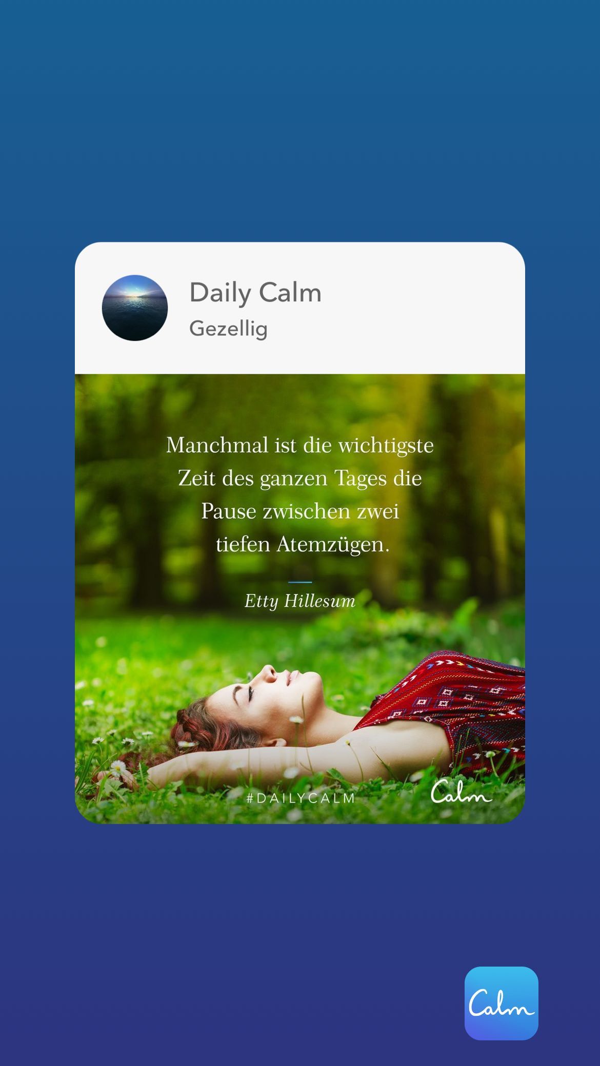 En Daily Calm Gezellig * | Manchmal ist die wichtigste Zeit des ganzen Tages
