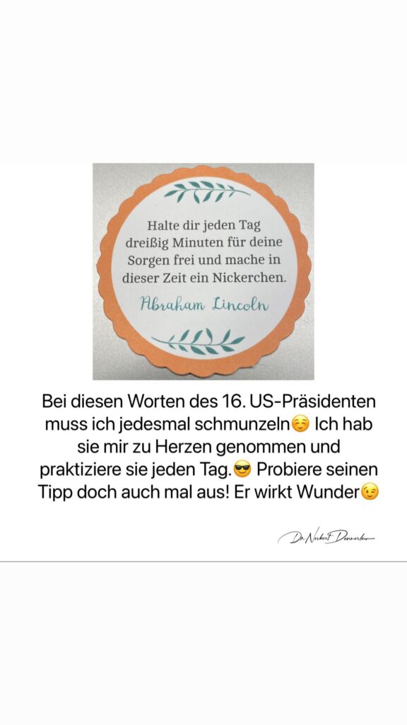 Dr. Norbert Dennerlein: Halte dir jeden Tag dreißig Minuten für deine Sorgen frei und mache in dieser