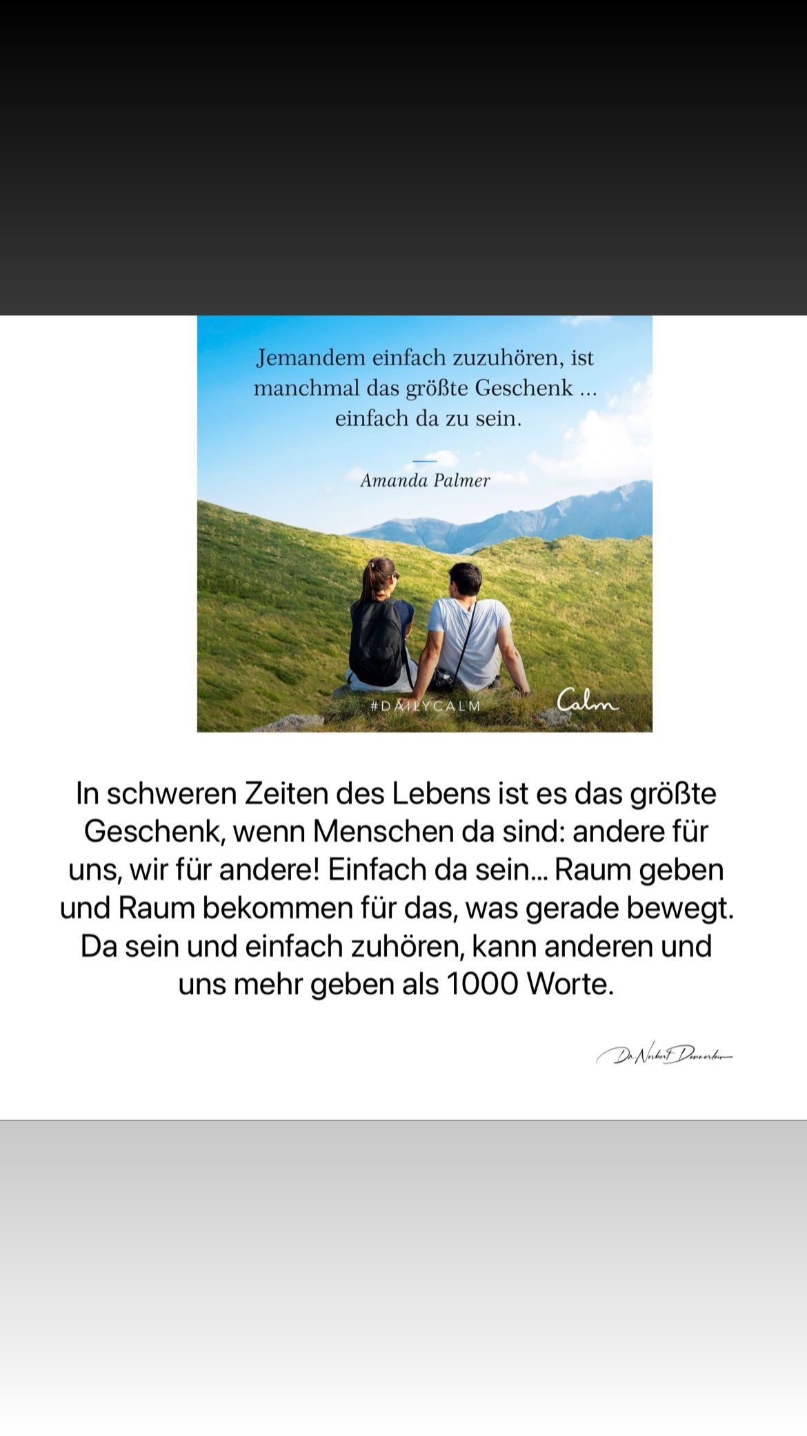 Jemandem einfach zuzuhören, ist manchmal das größte Geschenk