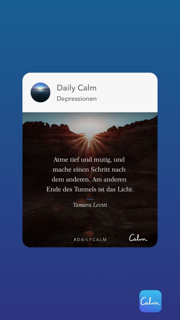 Dr. Norbert Dennerlein: A Daily Calm Depressionen Atme tief und mutig, und mache einen Schritt nach dem