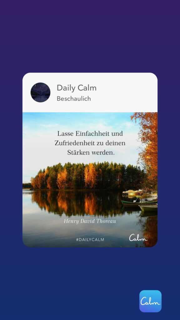 Dr. Norbert Dennerlein: Daily Calm Beschaulich Lasse Einfachheit und Zufriedenheit zu deinen Stärken werden