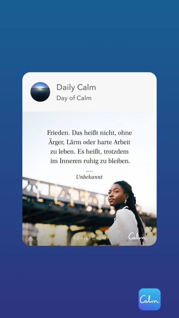 Dr. Norbert Dennerlein: Daily Calm Day of Calm Frieden