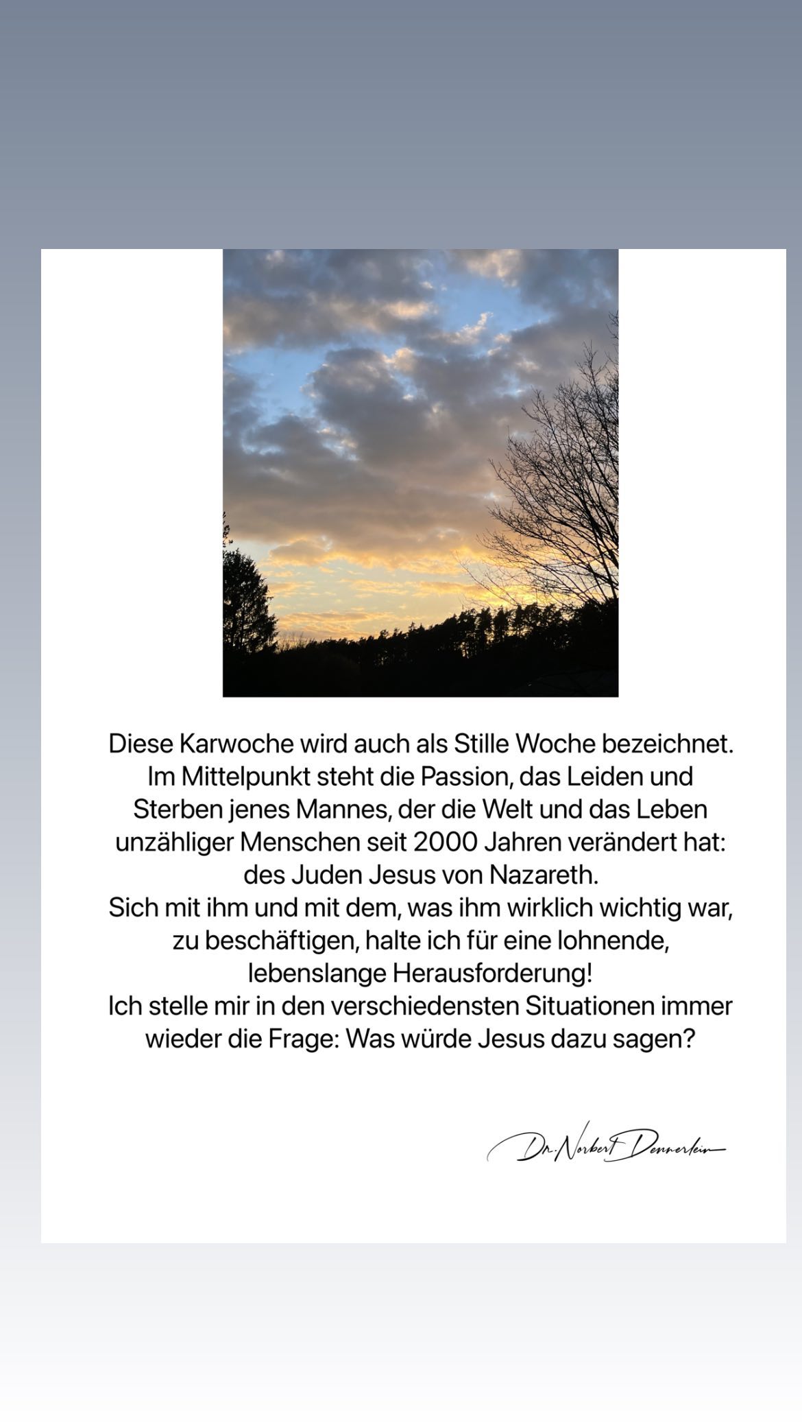 April 2023 - (3): Diese Karwoche wird auch als Stille Woche bezeichnet 1 Diese Karwoche wird auch als Stille Woche bezeichnet