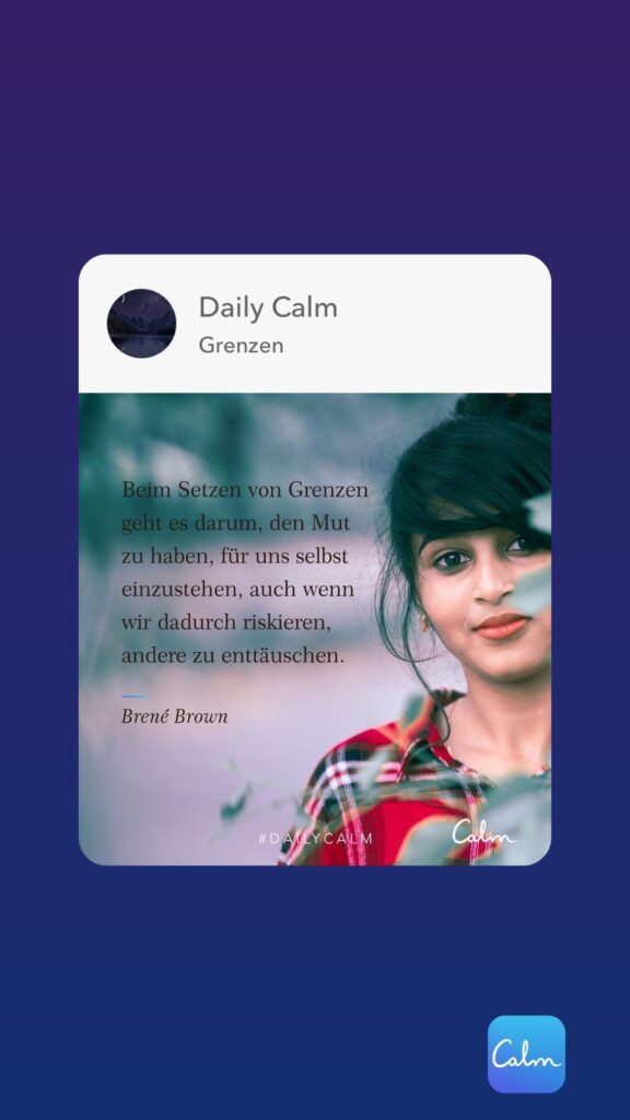Dr. Norbert Dennerlein: Daily Calm Grenzen daben, für uns selbst einzustehen, auch wenn wir dadurch riskieren, Ze