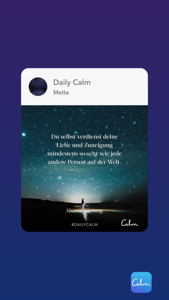 Dr. Norbert Dennerlein: Daily Calm Metta Du selbst verdienst deine Liebe und Zuneigung |