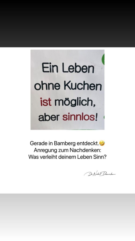 Dr. Norbert Dennerlein: Ein Leben | ohne Kuchen ist möglich, aber sinnlos
