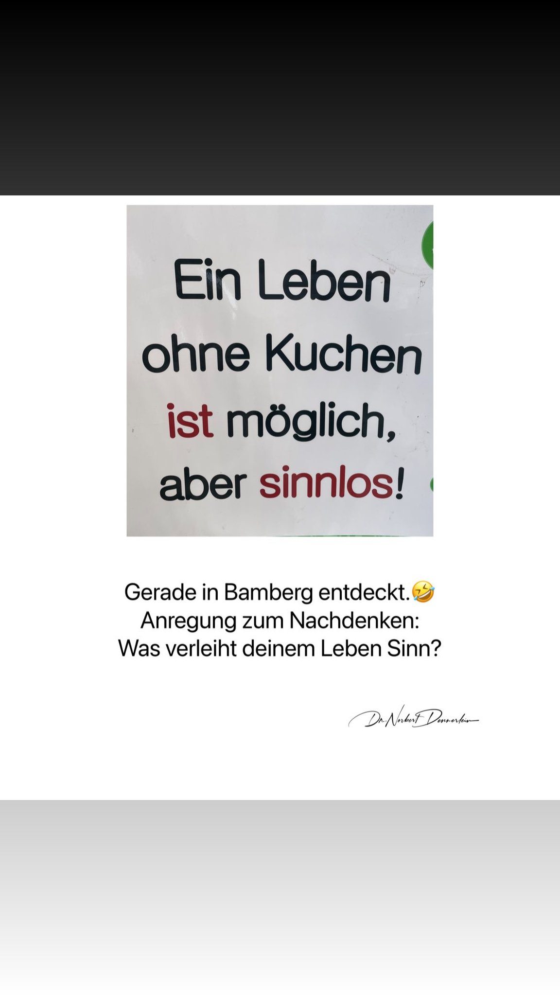 Ein Leben | ohne Kuchen ist möglich, aber sinnlos