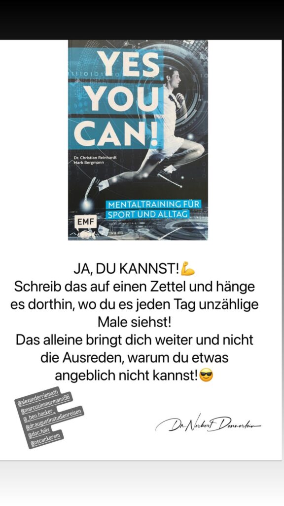 Dr. Norbert Dennerlein: His Rei inhardt Mark Ber; ge MENTALTRAINING FUR BRORT On ALLTAG, JA, DU KANNST