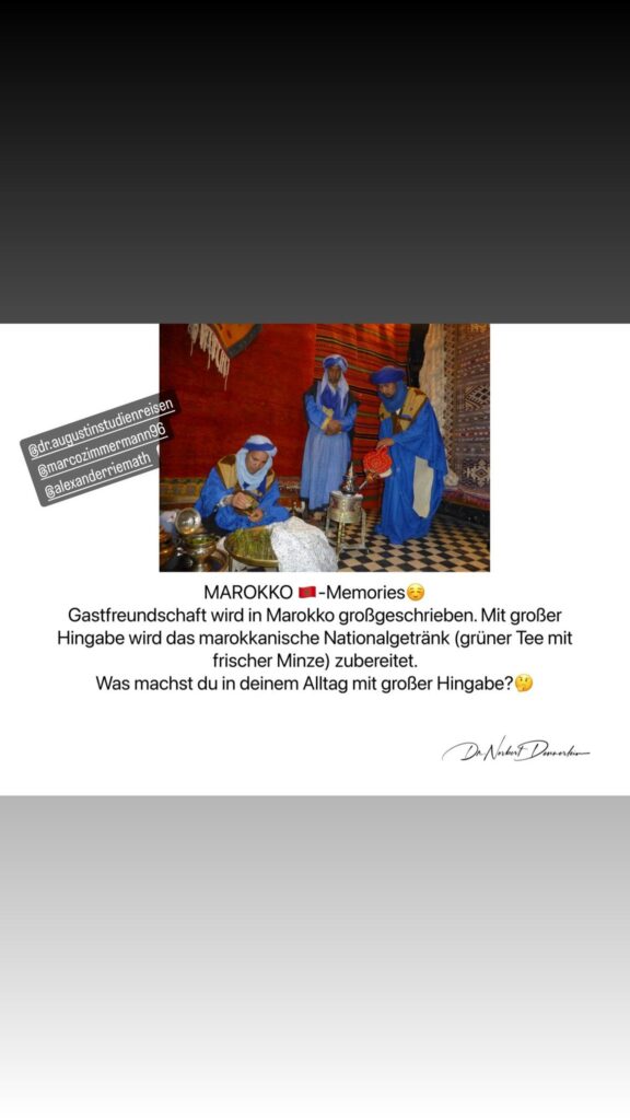 Dr. Norbert Dennerlein: Gastfreundschaft wird in Marokko großgeschrieben