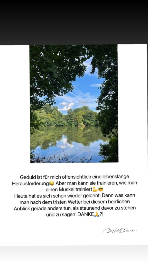 Dr. Norbert Dennerlein: Geduld ist für mich offensichtlich eine lebenslange HerausforderungAber man kann sie trainieren, wie