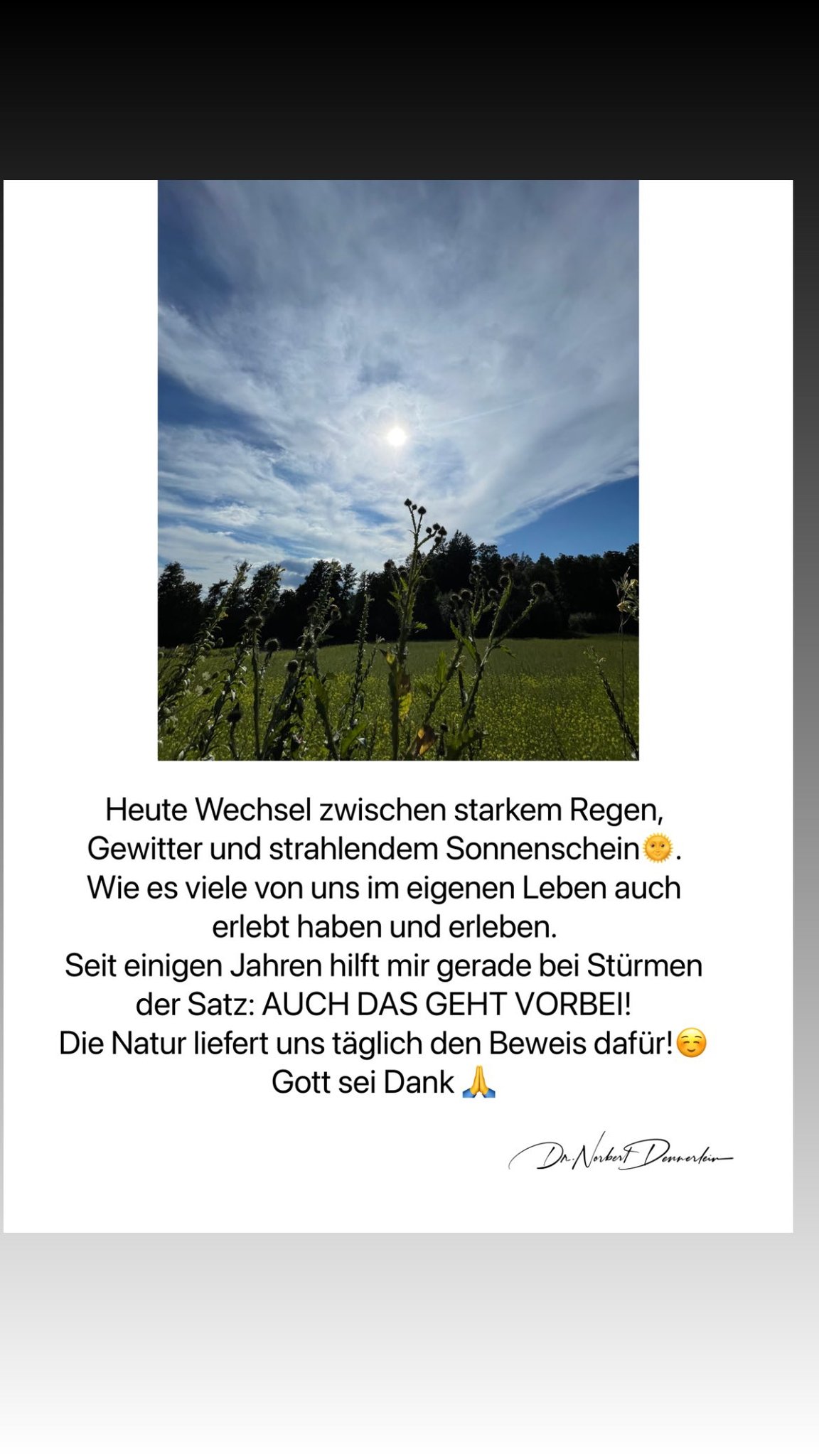 Heute Wechsel zwischen starkem Regen, Gewitter und strahlendem Sonnenschein
