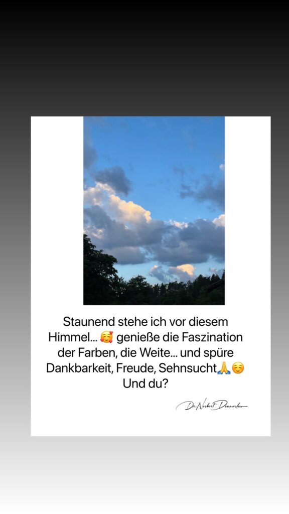 Dr. Norbert Dennerlein: Staunend stehe ich vor diesem Himmel