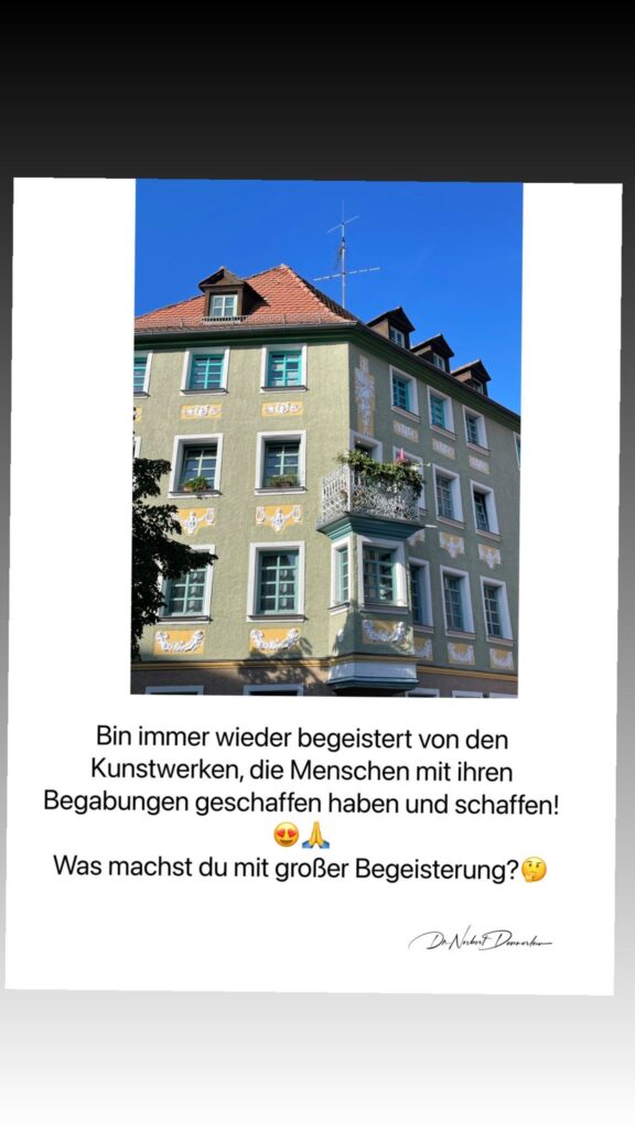 Dr. Norbert Dennerlein: Bin immer wieder begeistert von den Kunstwerken, die Menschen mit ihren Begabungen geschaffen haben