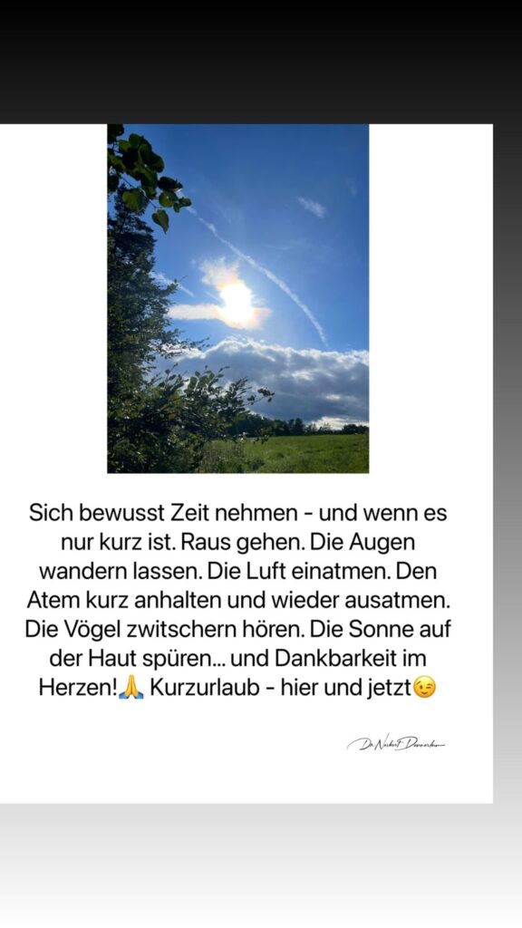 Dr. Norbert Dennerlein: Sich bewusst Zeit nehmen - und wenn es nur kurz ist