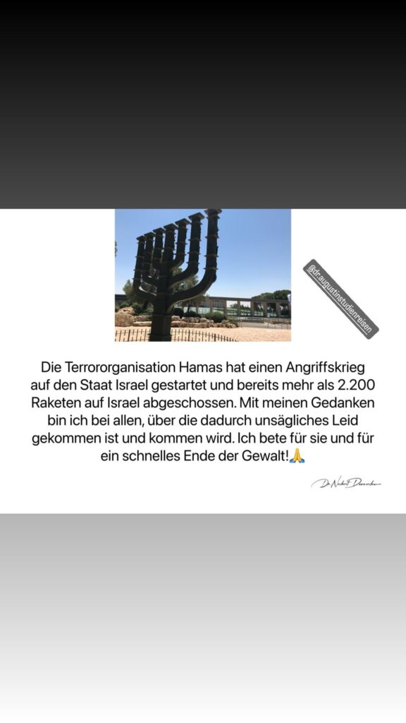 Dr. Norbert Dennerlein: Die Terrororganisation Hamas hat einen Angriffskrieg auf den Staat Israel gestartet und bereits mehr