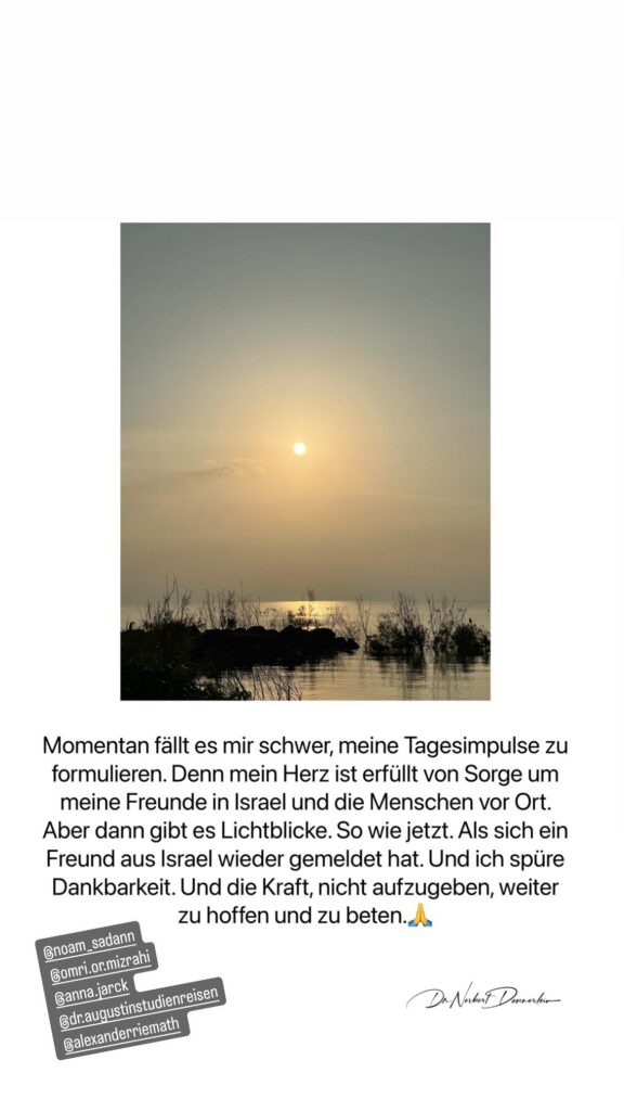 Dr. Norbert Dennerlein: Momentan fällt es mir schwer, meine Tagesimpulse zu formulieren