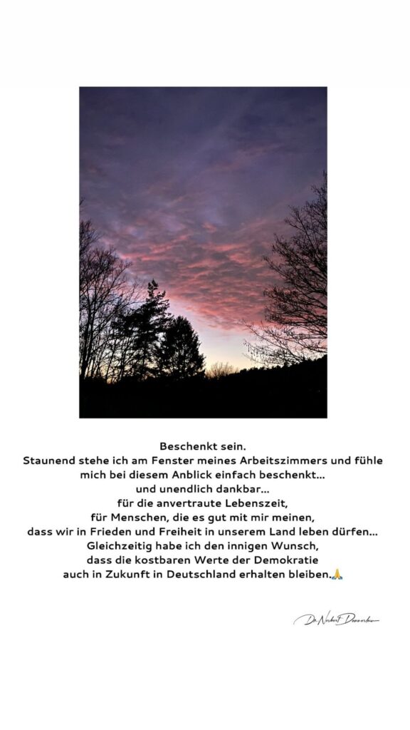 Dr. Norbert Dennerlein: Beschenkt sein