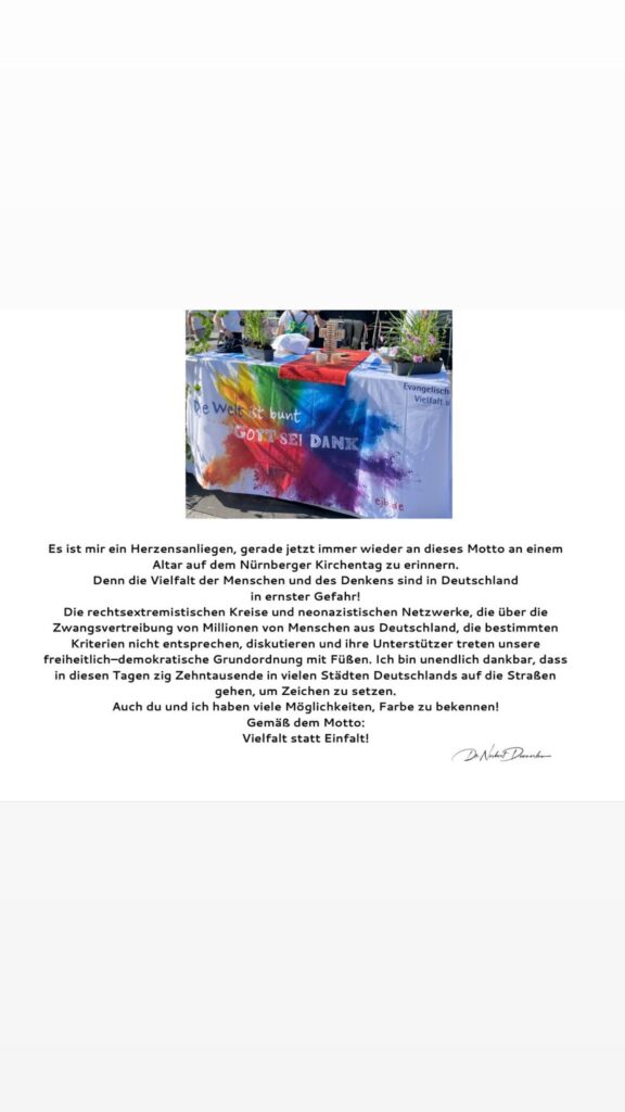 Dr. Norbert Dennerlein: Es ist mir ein Herzensanliegen, gerade jetzt immer wieder an dieses Motto an einem