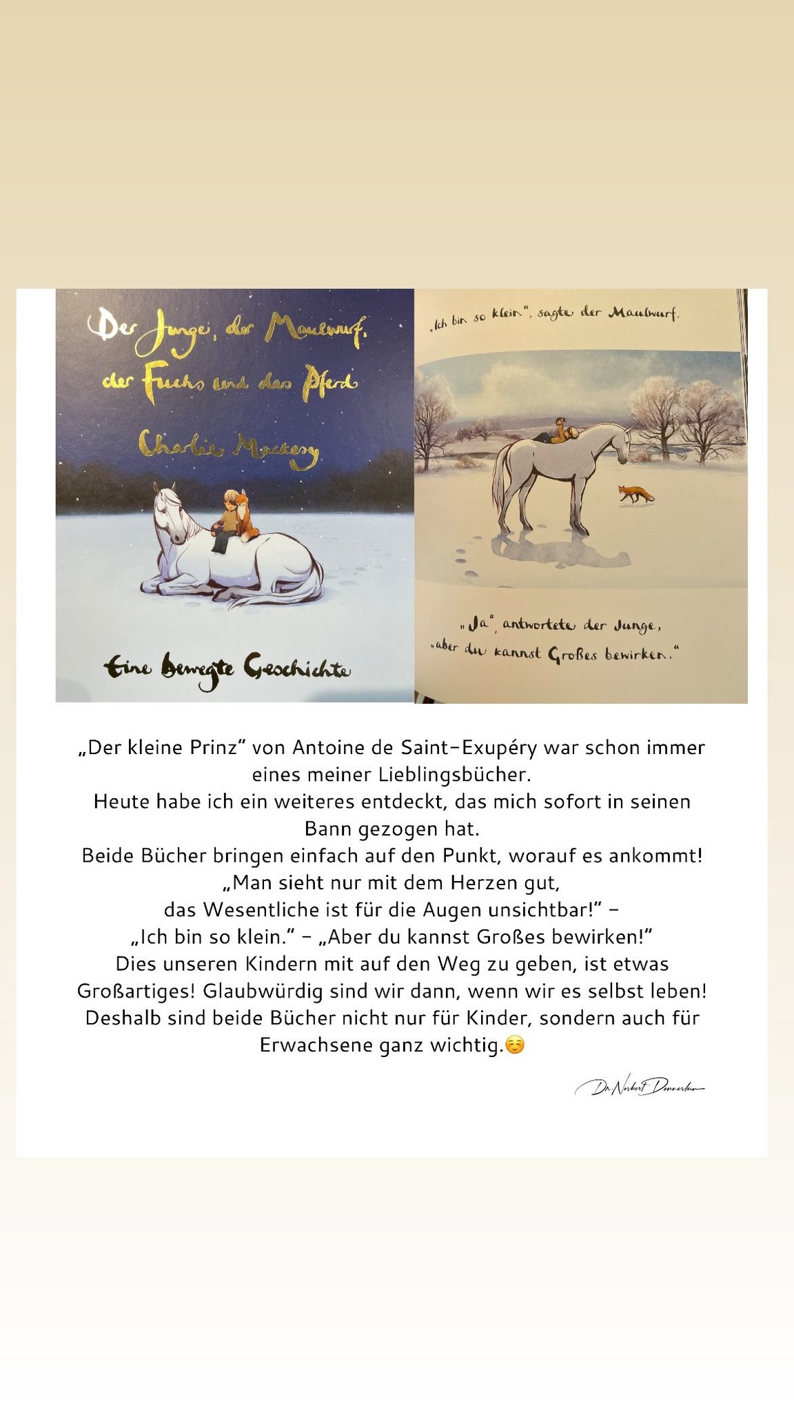 O klein, sagter der Moubvurf