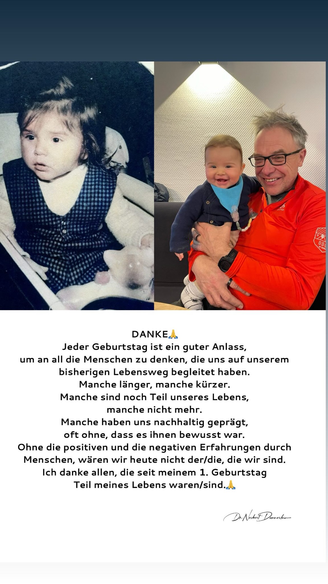 DANKE, Jeder Geburtstag ist ein guter Anlass, um an all die Menschen zu denken,