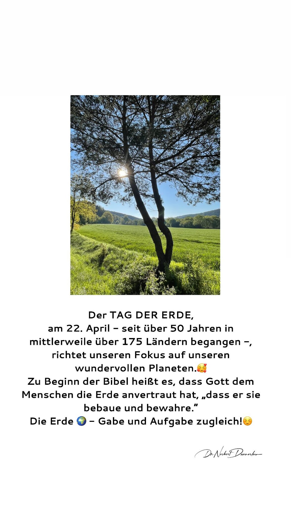 Der TAG DER ERDE, am 22