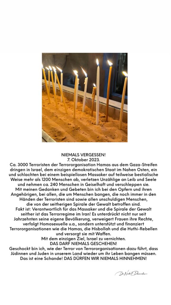 Dr. Norbert Dennerlein: NIEMALS