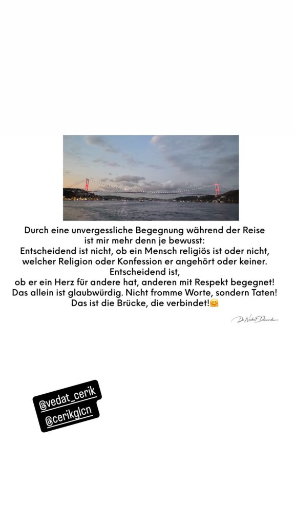 Dr. Norbert Dennerlein: Durch eine unvergessliche Begegnung während der Reise ist mir mehr denn je bewusst: Entscheidend