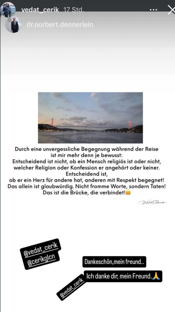 Dr. Norbert Dennerlein: Durch eine unvergessliche Begegnung während der Reise ist mir mehr denn je bewusst: Entscheidend