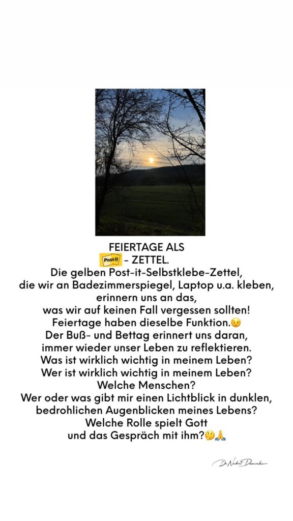 Dr. Norbert Dennerlein: FEIERTAGE
